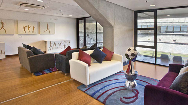 Image of presidential hospitality suite at DHL Cape Town Stadiumn