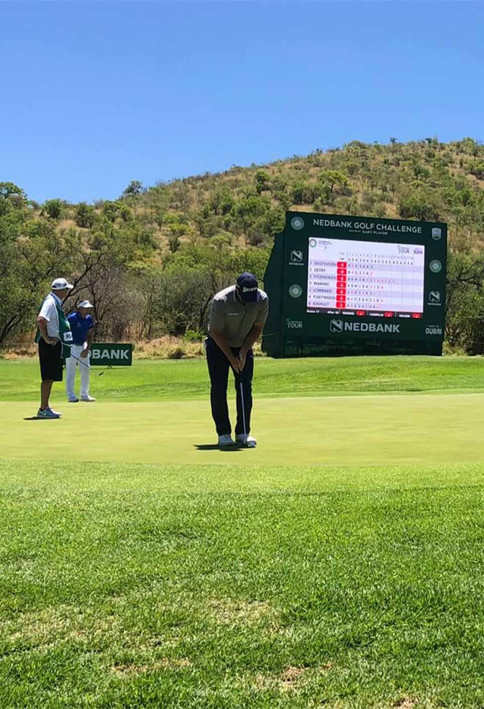 Ian Polter putts at the Nedbank Golf Challenge