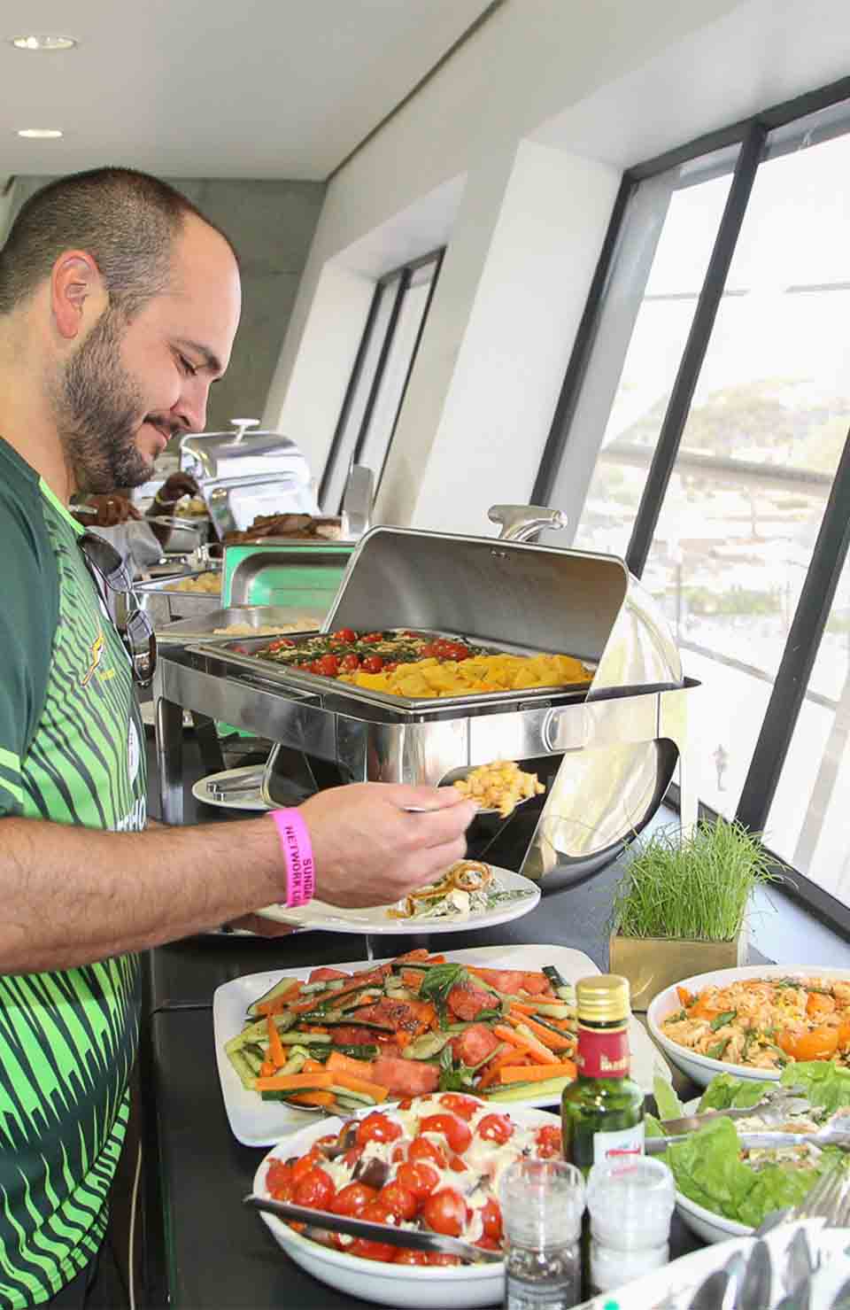 Megapro Hospitality client serving food at Cape Town Sevens