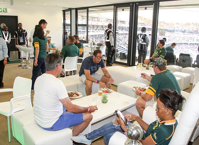 Clients enjoying hospitality at Cape Town Stadium