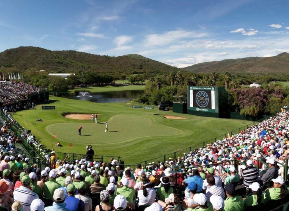 Wide Angle view of course with Megaview installed LED Screen at the Nedbank Golf Challenge